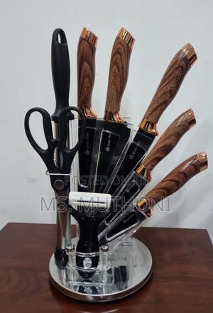 High Quality Heavy Stainless Steel Aesthetic 9pc Knife Sets - thumbnail 2