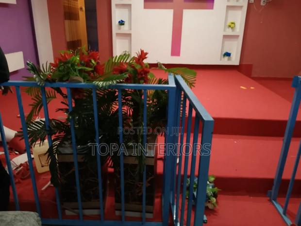 Luxurious Floor Insulation Church Altar Red Carpets Fitting