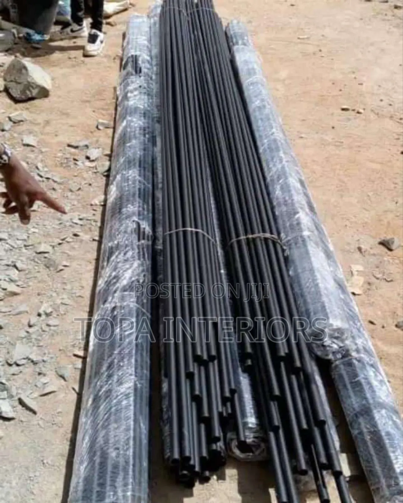 6m Long LOCAL Window Curtain Poles Per Metre Jua Kali Rods