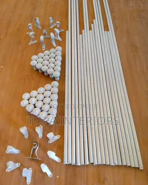 Durable White Jua Kali Curtain Rods for Windows and Doors