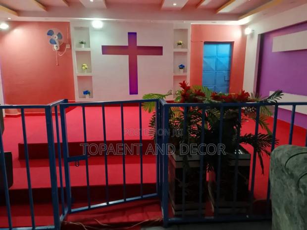 Pulpit Decoration Red Carpets Altar Wall to Wall Carpets