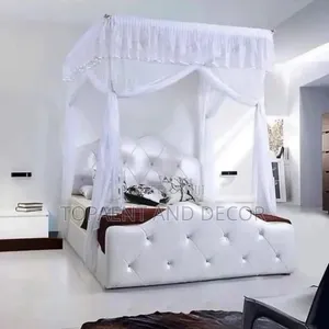 Ultra Fine Mesh Four Stand Bed Mosquito Nets Ith Stands