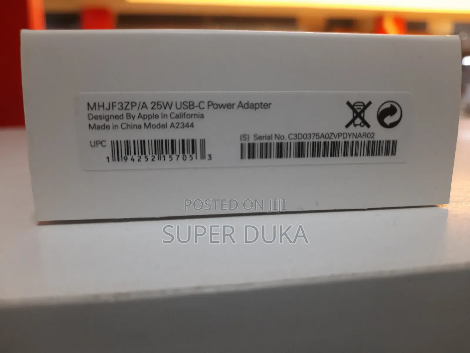 iPhone C to Lightning Cable.25W Apple Complete Fast Charger