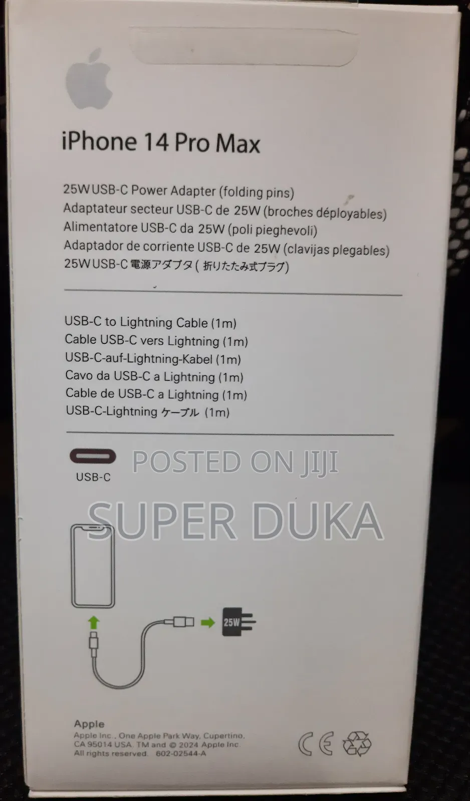 Original iPhone 25W Fast Charger Set.Type C to Lightning
