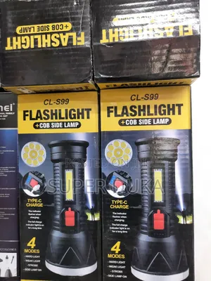 Flash Light.4 Modes S99 COB Side Lamp.Type C Charge