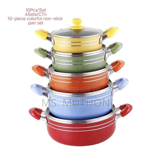 10pcs Non-Stick Colorful Cookware Set
