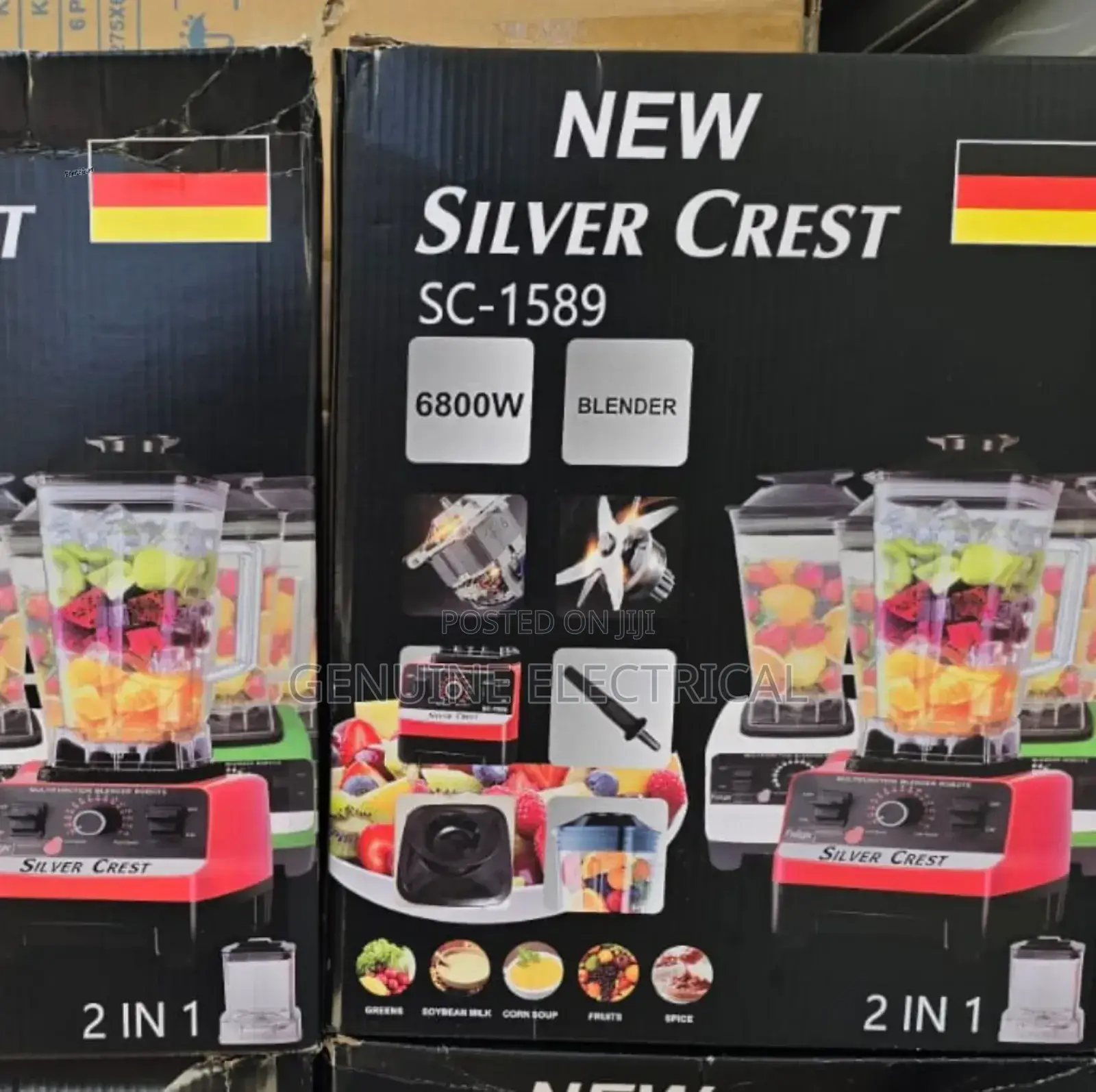 2 in 1 Silver Crest Heavy Duty Commercial Blender BCD