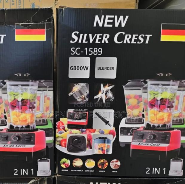2 in 1 Silver Crest Heavy Duty Commercial Blender BCD