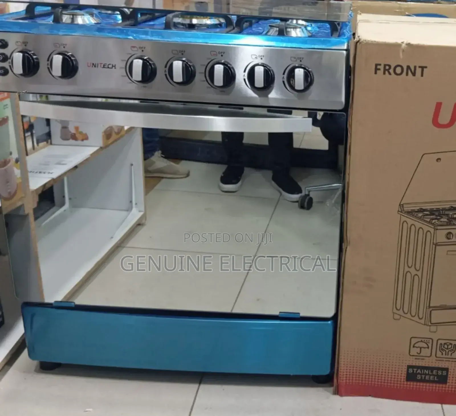 60*80 Unitech 5 Burner Free Standing Gas Cooker UN/FG