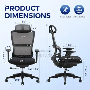 Office Chairs; Executive High-Back Mesh Adjustable Seat