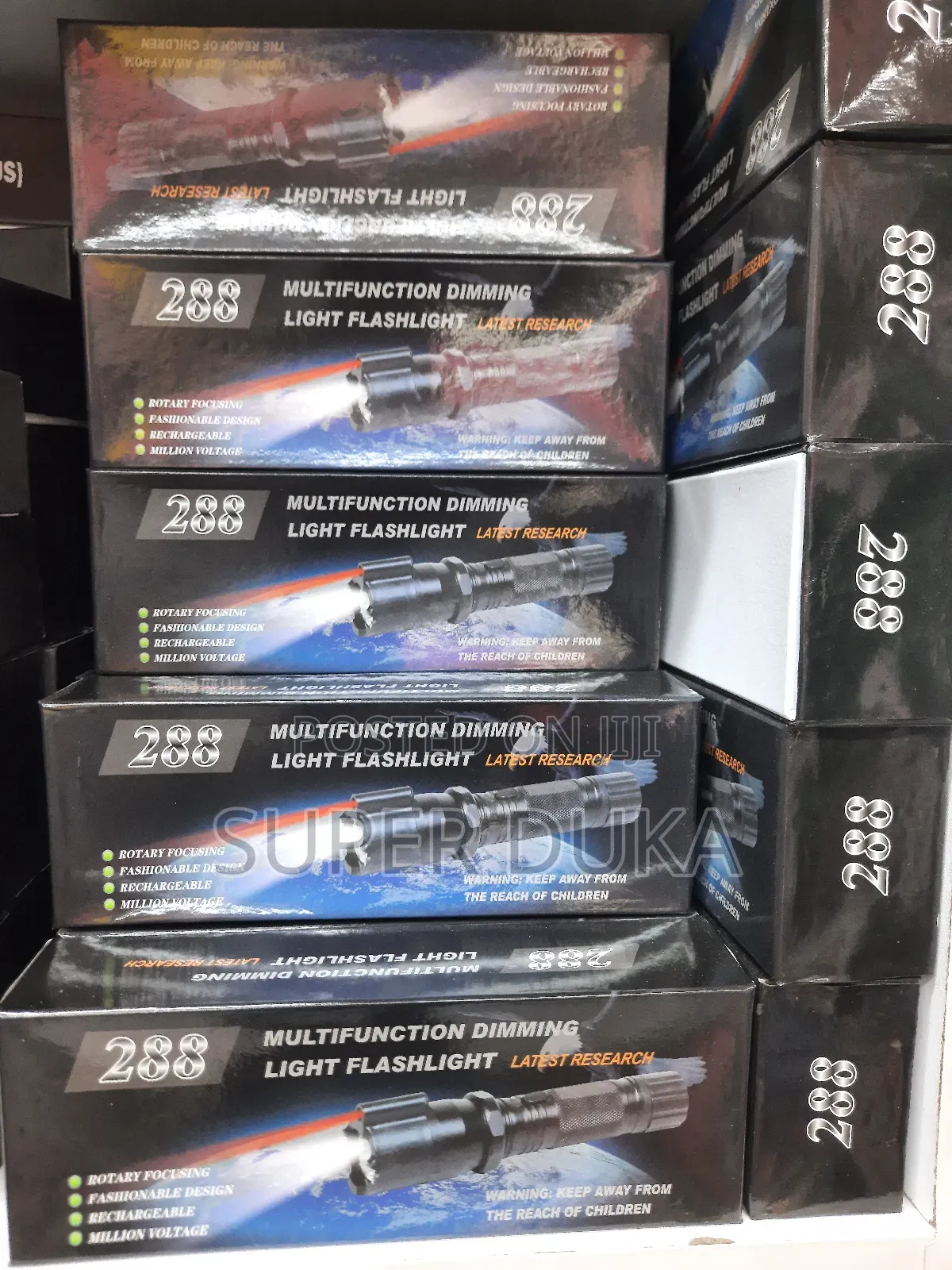 288 Multi Functional Flash Light.Laser Pointer Shock Torch.