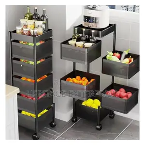 Square Fruit Rack With Wheels
