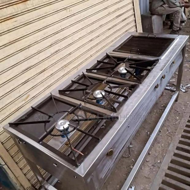 Best Ss 3 Burner Cooker With Grill