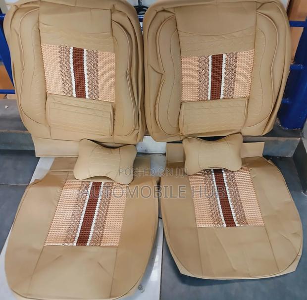 Leather Seat Covers 5seater Set Black Red