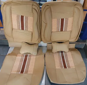 Leather Seat Covers 5seater Set Black Red