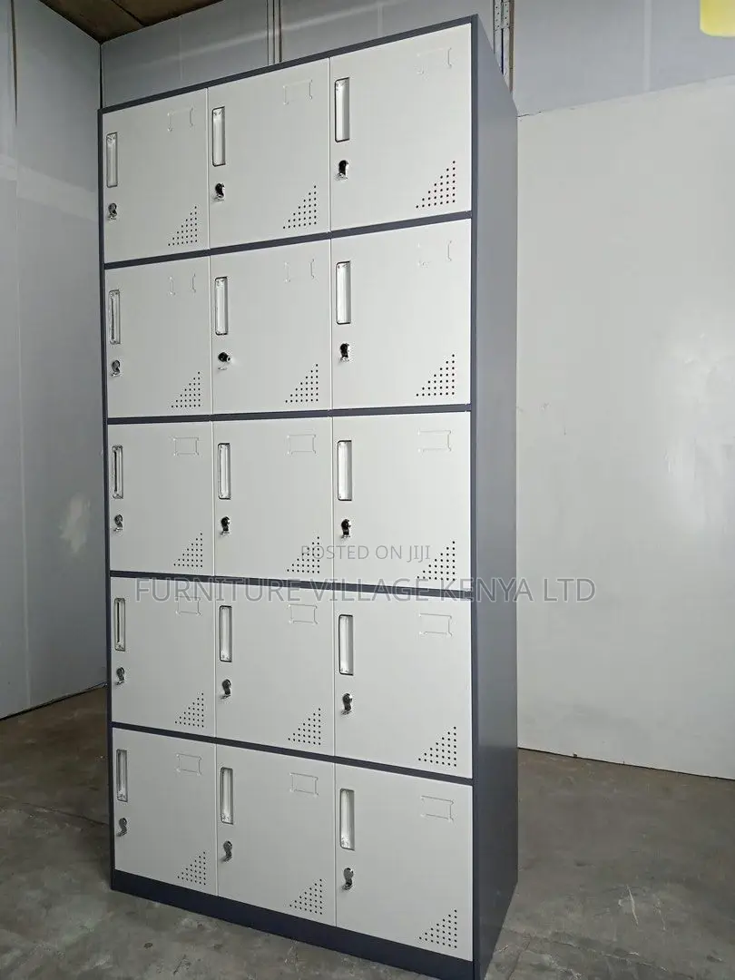 Locker Cabinets; 15 Doors Steel Office Lockable Cabinet