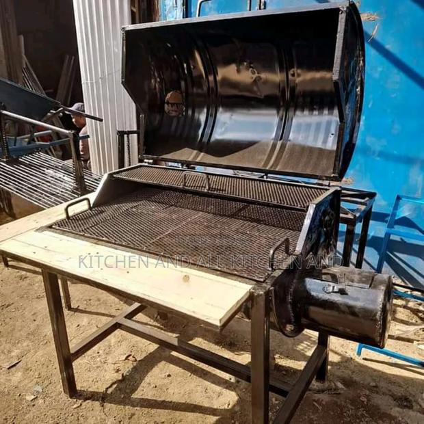 Mild Steel Barbeque Cylindrical Jiko