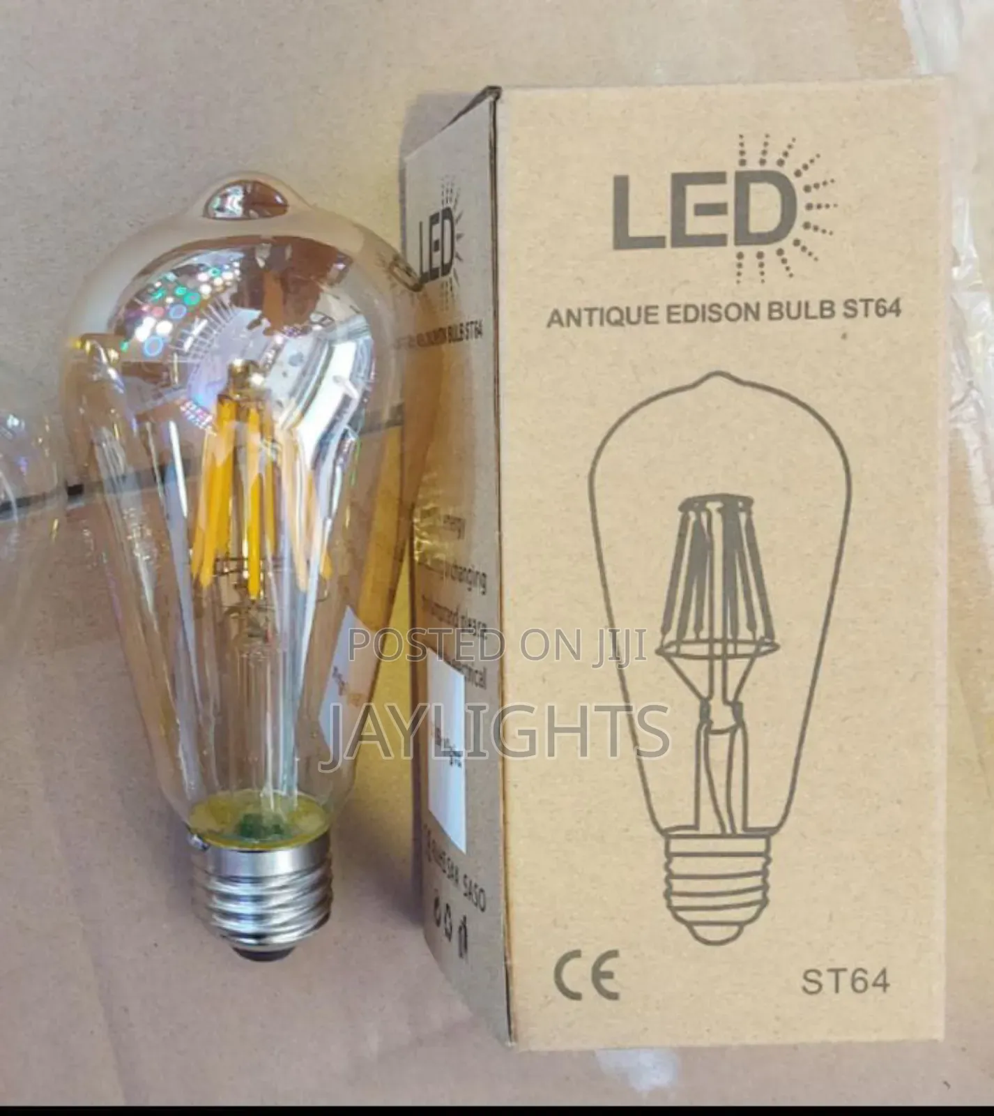 Vintage Glass Light Bulb Bright and Beautiful