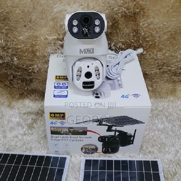 #6mp Ip66 Dual Screen Solar Panel CCTV Camera Battery Ubox - main view