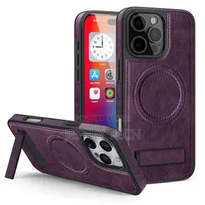 Leather Case for iPhone 16 Pro Max, Slim With Stand Case