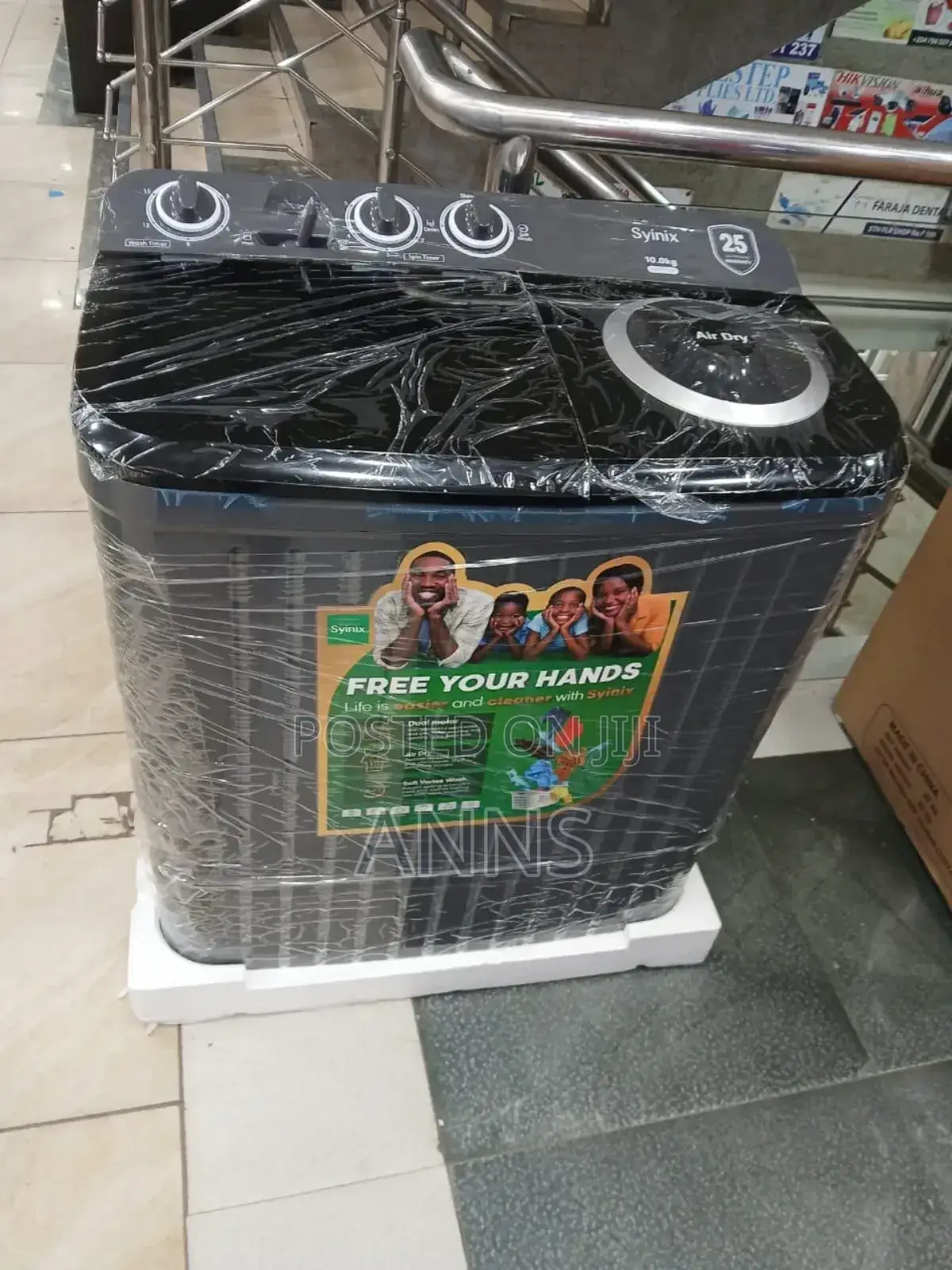 10kg Syinix Twin Tub Washing Machine - Spin Air Dry