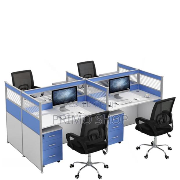 Workstations:4-Seat Modern Modular Professional Work Area - thumbnail 3