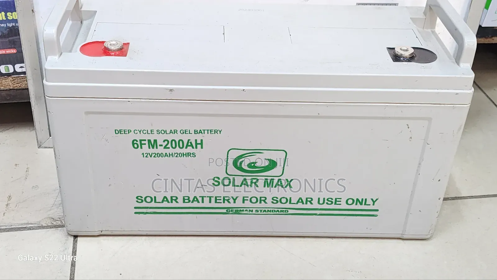 Solar Max Deep Cycle Solar Gel Battery 6FM 200AH