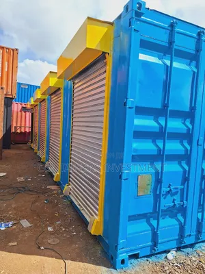 Container Stalls for Sale- Blue, Silver and Yellow Color Pop