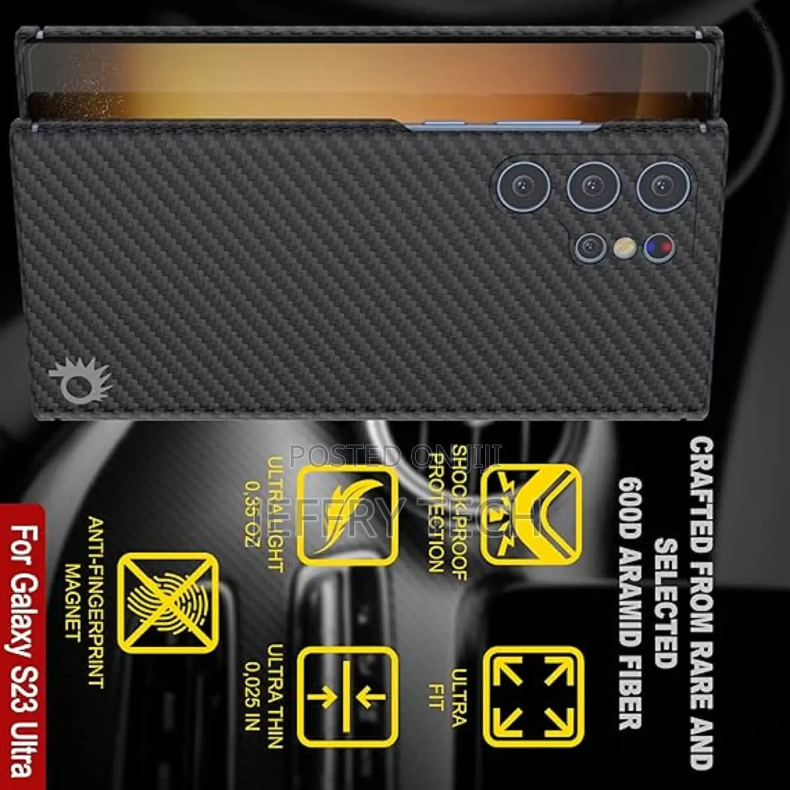 S23 Ultra Carbon Fiber Case [Aramidshield Series] Ultra Slim