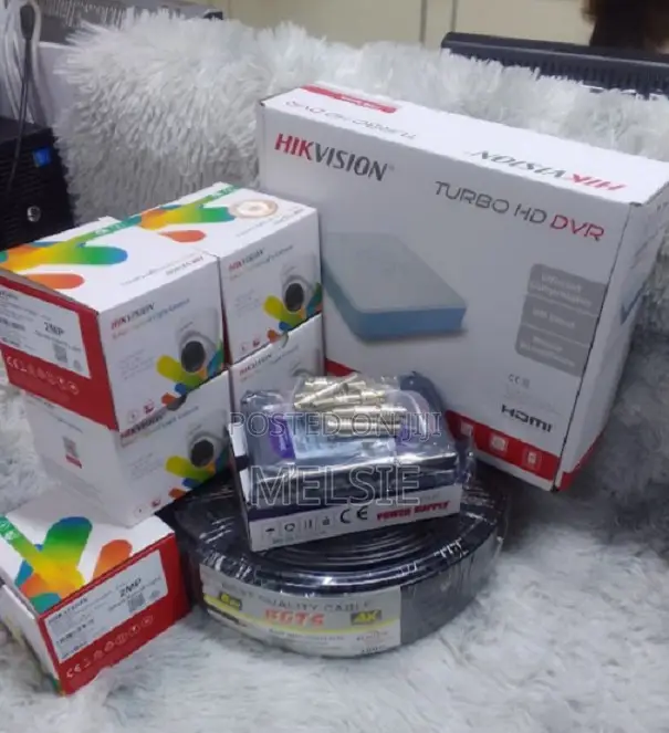 24/7 Colored 4 Hikvision Colorvu CCTV Camera Full System Kit