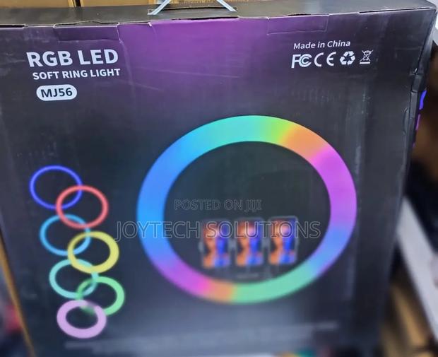 High Quality MJ 56 RGB Ring Light With a Track Stand. - thumbnail 2