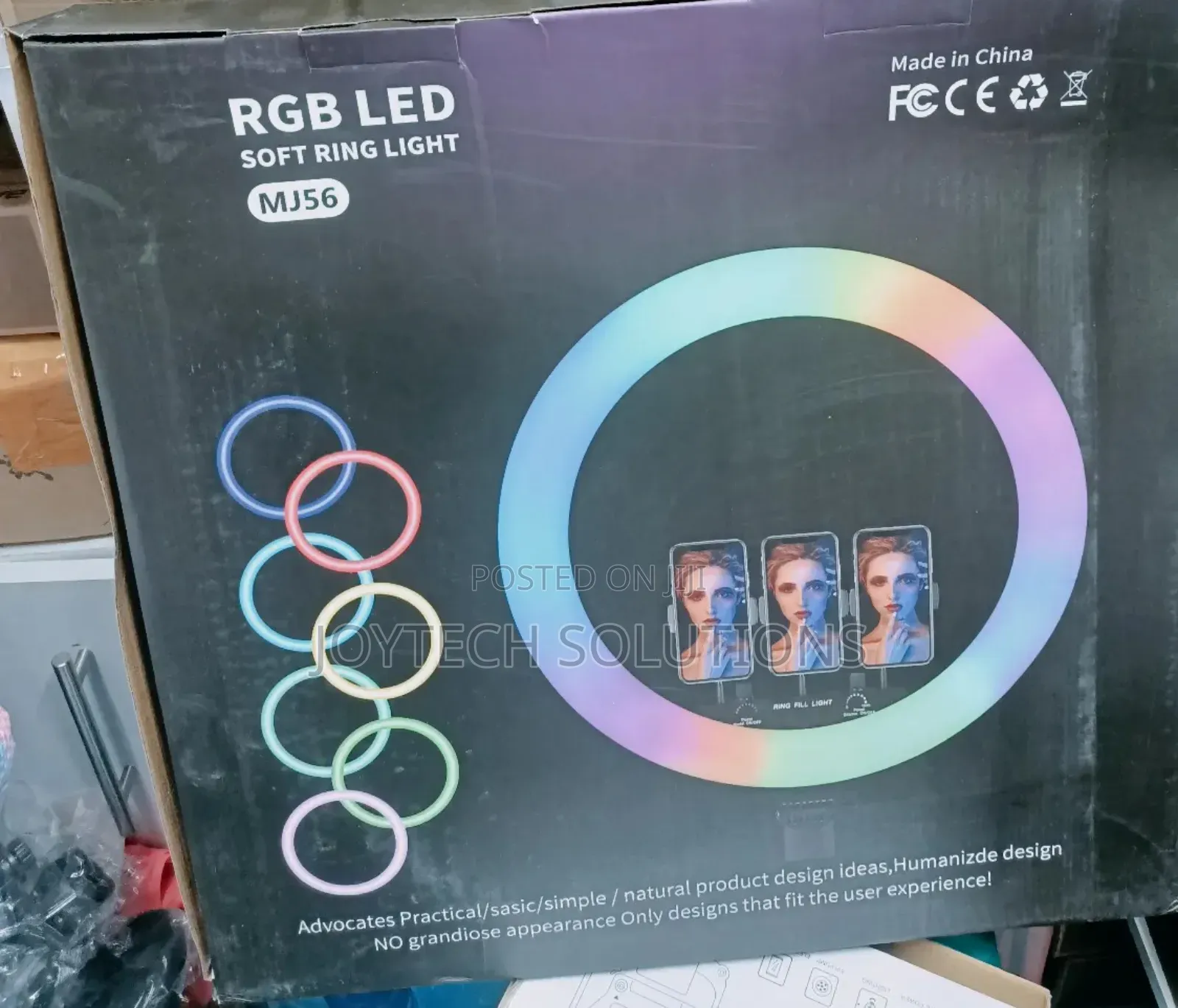 High Quality MJ 56 RGB Ring Light With a Track Stand.