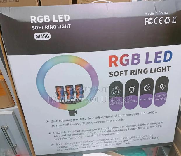 High Quality MJ 56 RGB Ring Light With a Track Stand. - thumbnail 3