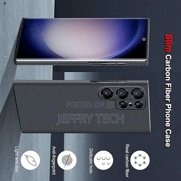 Carbon Fiber Case for Galaxy S23 Ultra 6.8" - Anti-Scratch - thumbnail 2