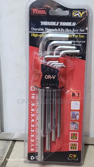 Yongli Tools Durable Wrench 9pc Hex Key Set