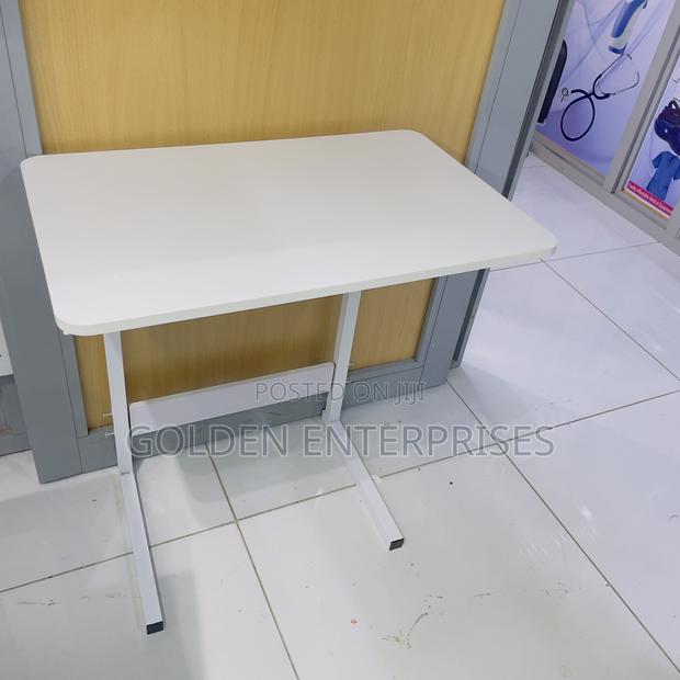 Multipurpose White Home/Office Laptop Table With Wheels - thumbnail 2