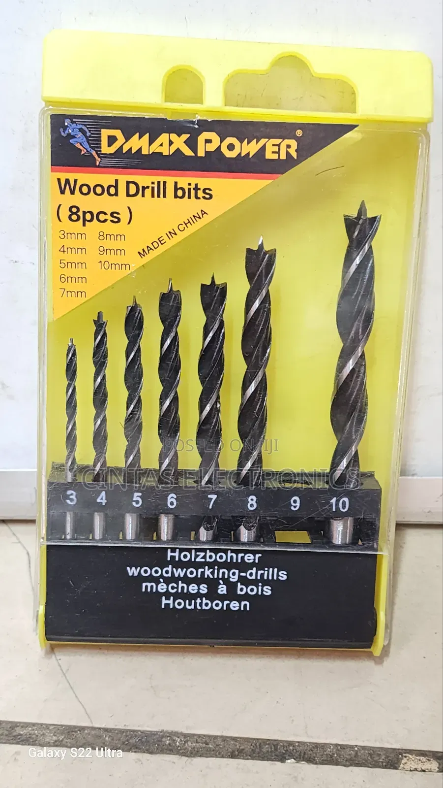 Max Power Wood Drill Bits 8pcs