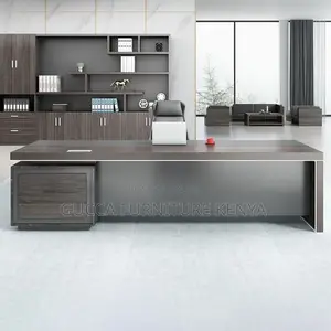 Office Tables:160cm Minimalist Brown Wood Sled Base Table