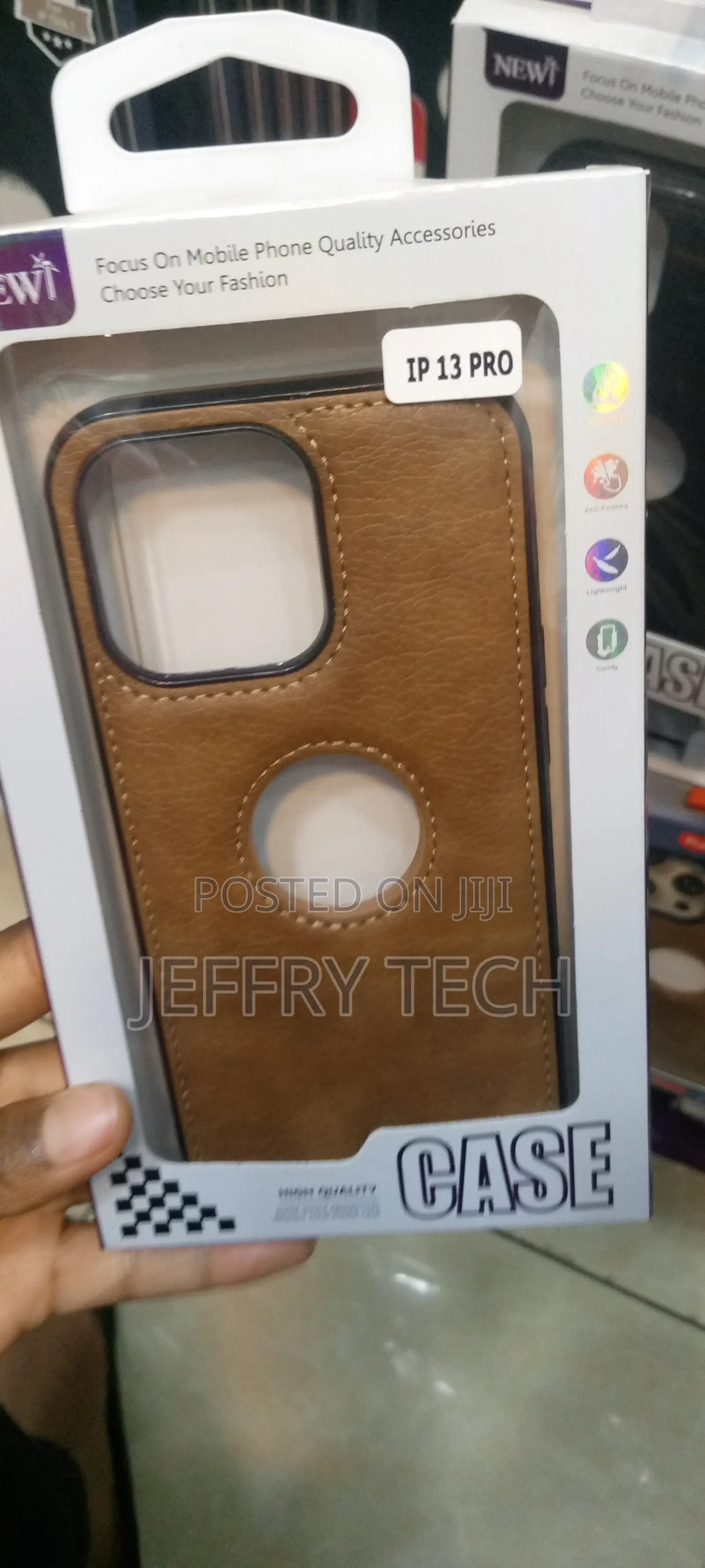 Leather Logo Cut Back Case for Apple iPhone 13 Pro Max