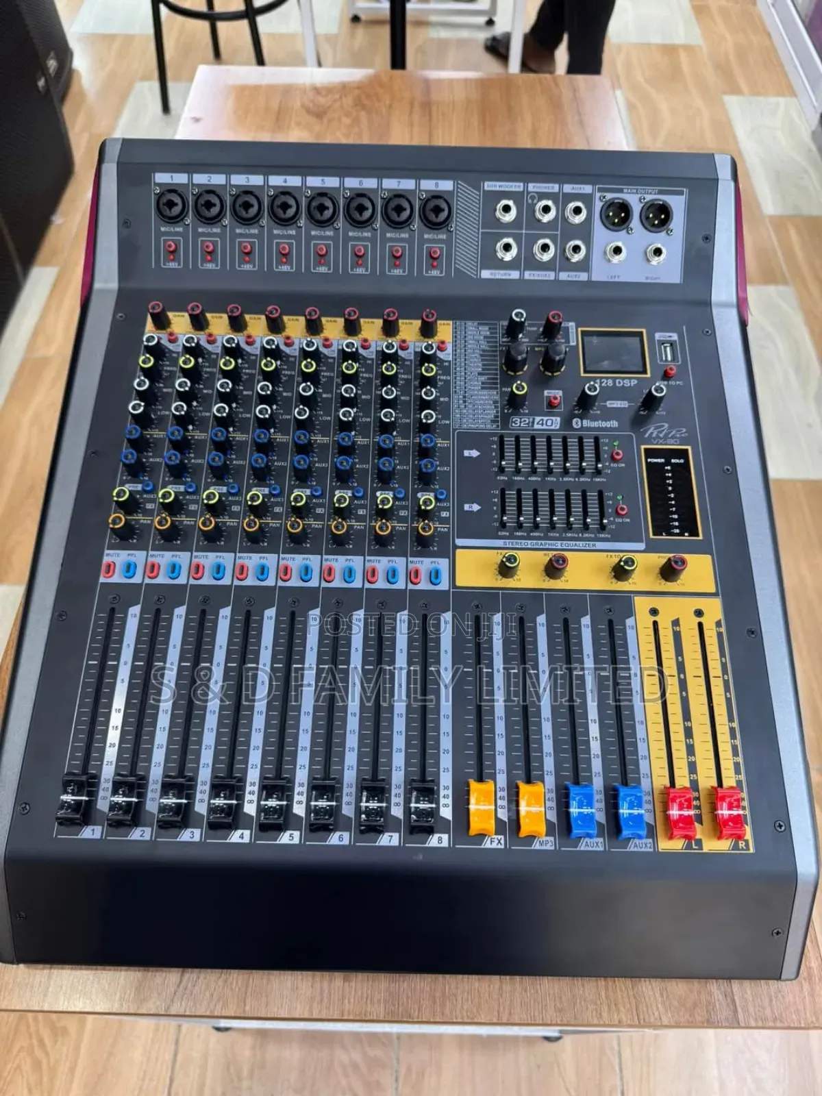 Pevpro VX80 8 Channels Powered Mixer