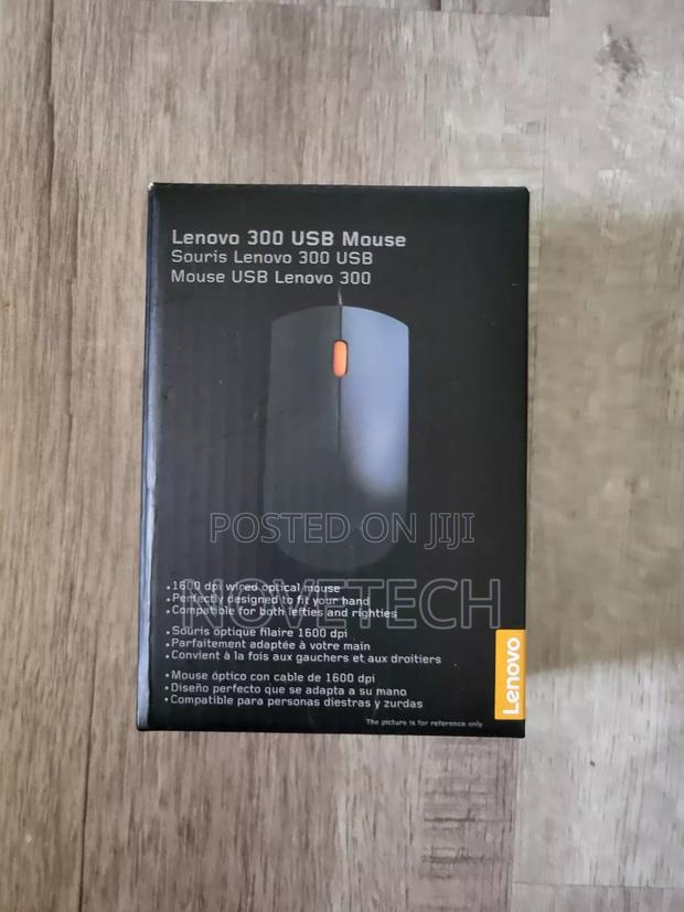 Lenovo 300 USB Mouse GX30M39704 Black - thumbnail 2