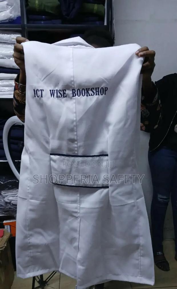 Customized Pipped White Dustcoat - main view