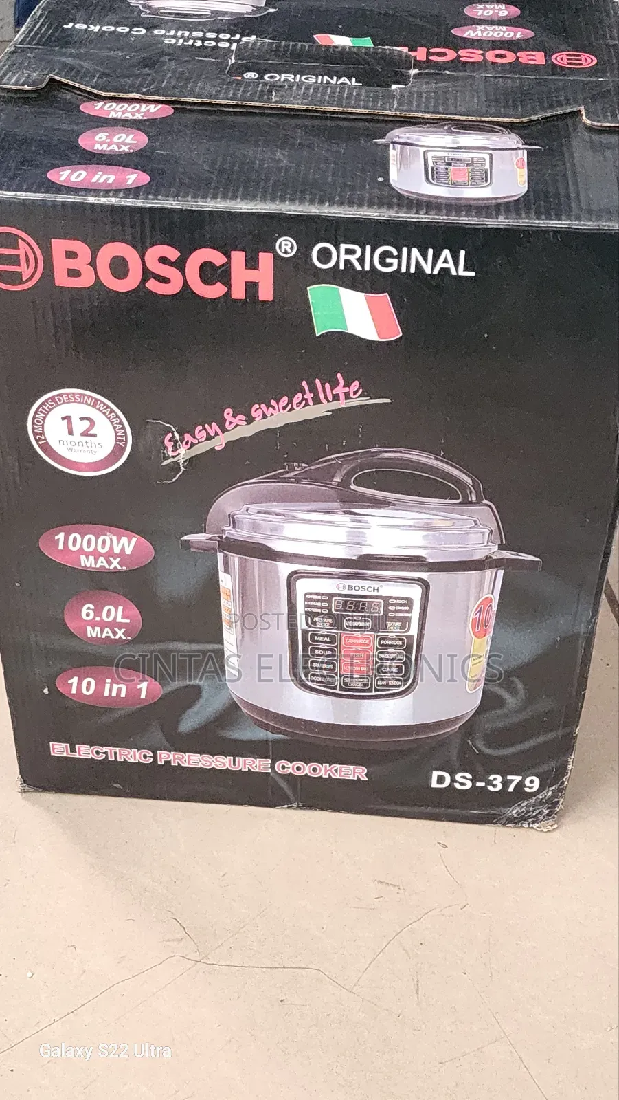 Bosch Electric Pressure Cooker 6L 1000W
