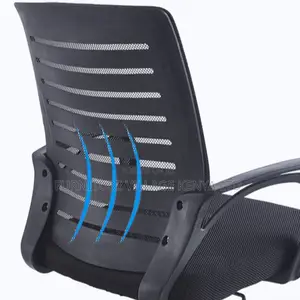Modish Task Chair in Textile Midnight Black With Fixed Arms