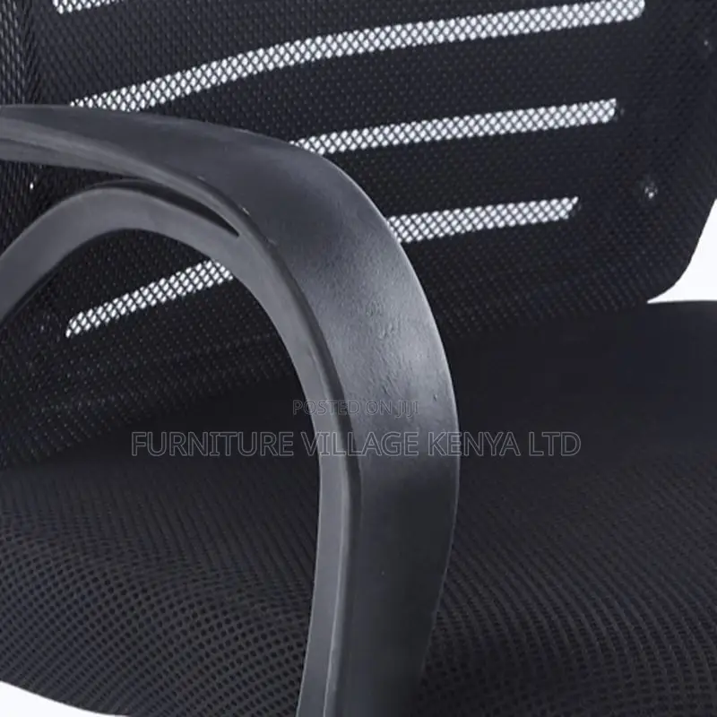 Modish Task Chair in Textile Midnight Black With Fixed Arms