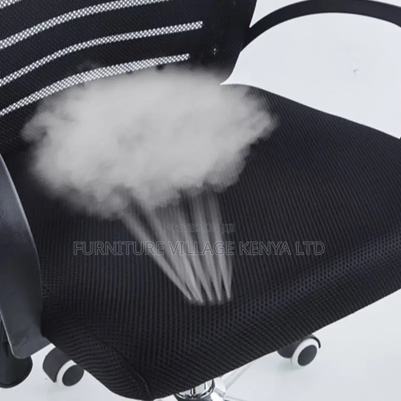 Modish Task Chair in Textile Midnight Black With Fixed Arms