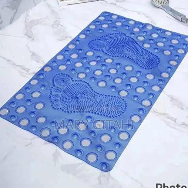 Blue Antislip Bathroom Mat - thumbnail 2