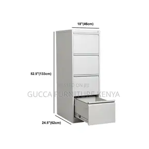 Cabinets:4-Drawer Contemporary Metal File Organizer