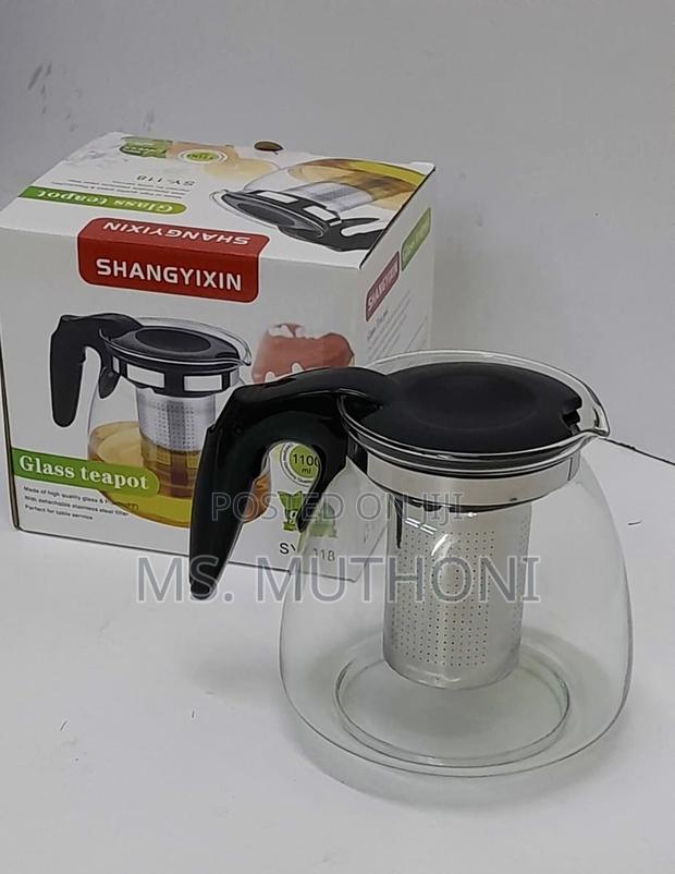 100 Ml TRANSPARENT BOROSILICATE Glass Teapot - main view