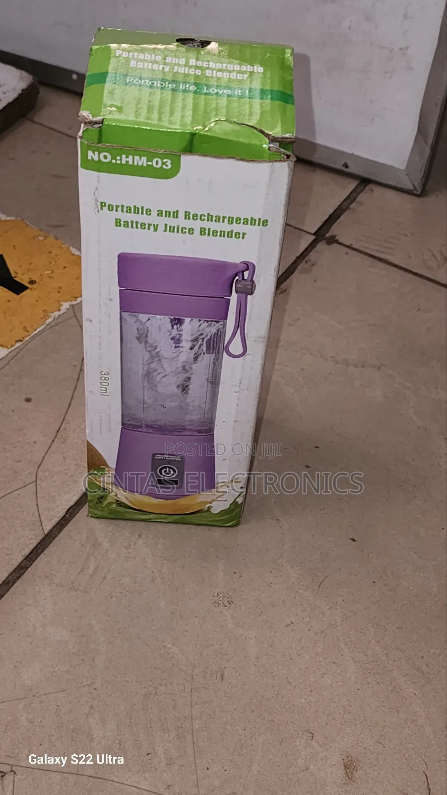 HM-03 Portable and Rechargeable Battery Juice Blender 380ml